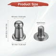 thumbnail image 3 of Uxcell Remaches de Cabeza Esférica de 4mm con Tornillo en la Parte Posterior [20Pcs] - Remache de Botón Redondo de Metal para Bolsa, Cinturón y Bolso de Mano - Plata Oscura, 3 of 6