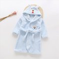 thumbnail image 2 of HFHAPW Kids Hooded Bathrobe Girls Soft Plush Hooded Flannel Pajamas Sleepwear Boys Spa Robe 18-24M 2T 3T 4T 5T 6T 7T 8T 9T 10T 11T 12T 13T 14T(Blue,11-12 Y), 2 of 6