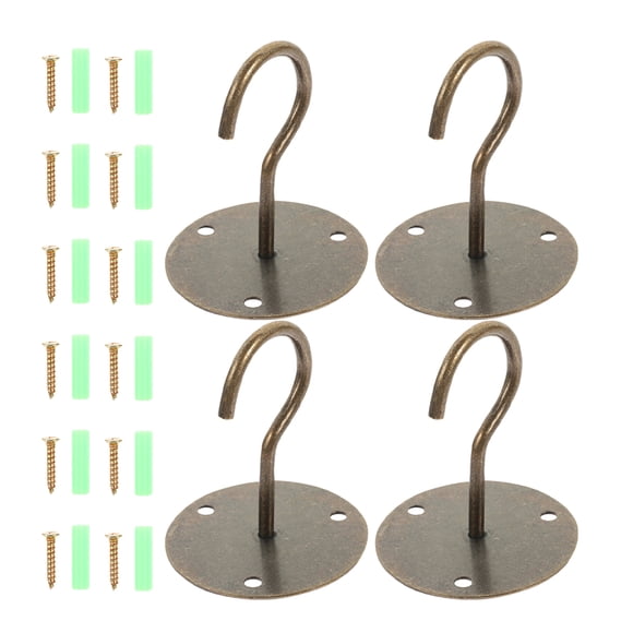4Pcs Wall Planter Hangers Heavy Duty Design for Home Decor in Antique Copper 3.14X2.55X2.55in