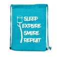 thumbnail image 2 of Camping Cotton Drawstring Backpack for Birthday parties and Summer Camp, 2 of 2