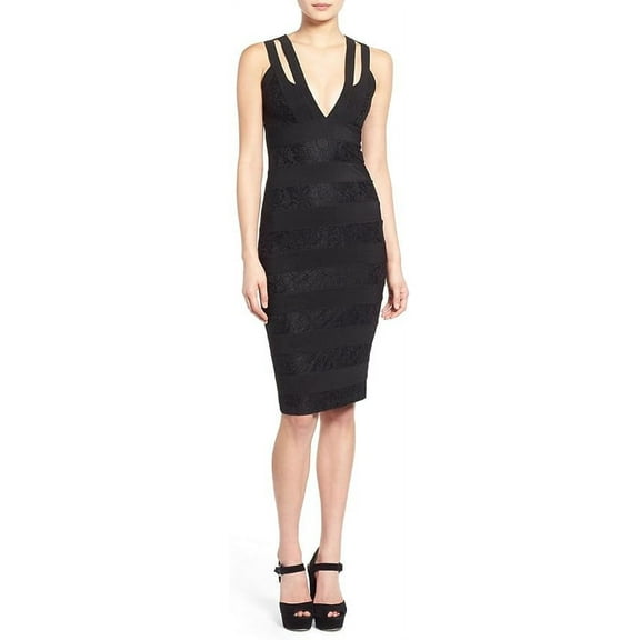 Missguided Lace Bandage Body-Con Dress, Size 2 US / 6 U