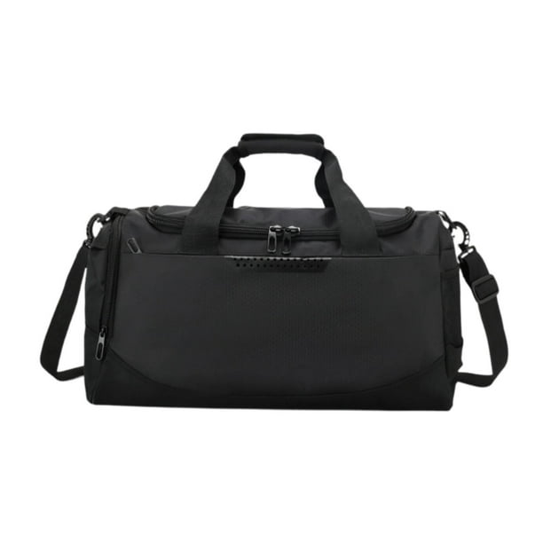 Bolsa de baloncesto, bolsa de gimnasio con compartimento para zapatos, organizador de fútbol, resistente al agua Negro