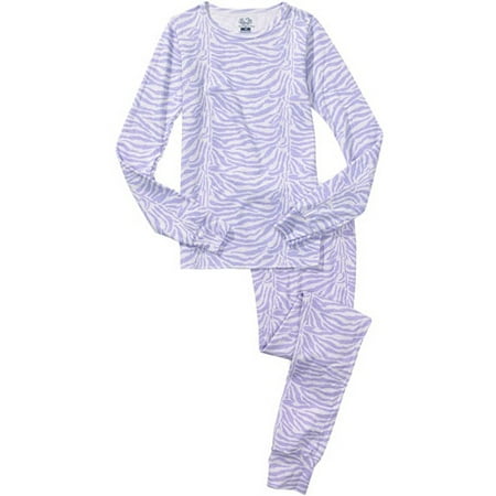 Girls' Cheetah-Print Thermal Shirt and Pants Set