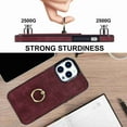 thumbnail image 4 of TECH CIRCLE Ring Stand Case for iPhone 14 Pro Max, Shockproof Wallet Back Card Holder PU Leather Slim Fit Folio Protection Cover, Winered, 4 of 8