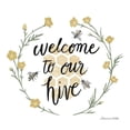 thumbnail image 3 of Miller, Sara Zieve 20x20 Black Modern Framed Museum Art Print Titled - Happy to Bee Home III Welcome, 3 of 5