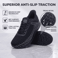 thumbnail image 5 of REABO Women's Wide Toe Box Walking Shoes Sneakers with Arch Support,Black/Gray, Size 6, 5 of 9