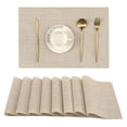 thumbnail image 1 of Juego de 8 manteles individuales Leetaltree, color beige, resistentes al calor y antideslizantes, 1 of 9