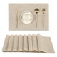 thumbnail image 1 of Juego de 8 manteles individuales Leetaltree, color beige, resistentes al calor y antideslizantes, 1 of 9