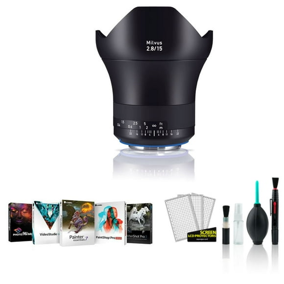ZEISS Milvus 15mm F/2.8 ZE Lens for Canon EF 2111-790 Full Frame Format - Kit with Corel Mac Software Bundle