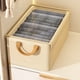 thumbnail image 1 of Caja de Almacenamiento de Ropa de Gran Capacidad con Tapa | Organizador de Armario de Tela Plegable | Cesta de Almacenamiento Beige y Gris de 22 L para Ropa Interior, Pantalones, Juguetes, Artículos, 1 of 6