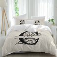 thumbnail image 2 of Letter C Bedding 3 Piece Duvet Cover Set Full Size, Monogram Words Soft Microfiber Comforter Cover with Zipper Closure & Pillowcases, Wrinkle & FadeResistant Quilt Cover, 2 of 9