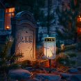 thumbnail image 2 of COEQINE Cross Solar Lights Cemetery Solar Lights for Grave Solar Candle Solar Lantern Light Walkway Lights Waterproof Landscape Lighting for Loss of Loved One, Deer Cross Galaxy Star, 2 of 7