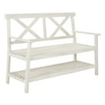 thumbnail image 3 of Safavieh Mayer Indoor/Outdoor 2 Seat Bench with Lower Tier, 3 of 10