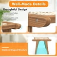 thumbnail image 5 of Yardi Yard Natural Teak Wooden Foot Rest with Handwoven Rattan, Ottoman, 5 of 8