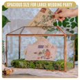 thumbnail image 2 of NCYP Wedding Cards Box with Slot - 12.6" x 5.9" x 9" - Rose Gold Glass Envelope Card Holder for Birthday Party Reception - Large Geometric Decorative Terrarium (Glass Box and Lock Only), 2 of 8