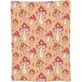 thumbnail image 3 of Mushroom Blanket Cute Retro Floral Soft Warm Throw Blankets Lightweight Cozy 70s Shrooms Funky Groovy Aesthetics Boho Gifts for Kids & Women for Living Room Bed Couch Decor 50x60in, 3 of 6