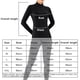 thumbnail image 3 of Camisas de entrenamiento de manga larga para mujer con sujetador incorporado, camisetas cortas deportivas ajustadas para correr - Negro,,M,:;:;, 3 of 6