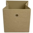 thumbnail image 6 of Mainstays Collapsible Fabric Cube Storage Bins, 10.5 in x 10.5 in x 10.75 in, Natural Textured, 4 Pack, 6 of 10