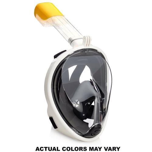 Active Authority GP384L XL-Black 180 Degree GoPro Compatible Snorkel Mask- Panoramic Full Face Design, L-XL Size Black by