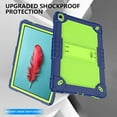 thumbnail image 3 of SOATUTO for Onn 11 Tablet Pro 2024 Shockproof Kids Friendly Rugged Hybrid Case Built-in Kickstand for Onn 11 Inch Tablet Pro 2024 Model 100146660 (Navy Blue/Green), 3 of 8