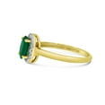 thumbnail image 4 of 14k Yellow Gold Oval Emerald And Diamond Ring, 4 of 6