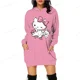 thumbnail image 2 of Sudadera con capucha estampada de HELLO KITTY para mujer, sudaderas casuales de manga larga, suéteres básicos sueltos de calle de otoño 2023, sudaderas con capucha, vestido, 2 of 5