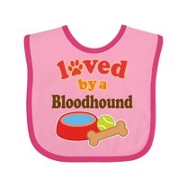 Inktastic Bloodhound Loved by a (Dog Breed) Boys or Girls Baby Bib