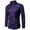 Purple, variant on Cloudstyle Men's Fashion Printed Brocade Cotton Casual Long Sleeve Slim Fit Lapel Dress Shirt