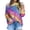Purple, variant on Women Tie Dyed Rainbow Printed Long Sleeve Sweatshirt