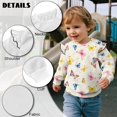 thumbnail image 7 of Xoenoiee Colorful Butterfly Print Girls Sweatshirt Graphic Jackets Ruffle Shoulder Pullover Top Casual Long Sleeve Shirt Toddler Kids Crewneck Sweater Fall Outfits, Size 4-5 Years, 7 of 7