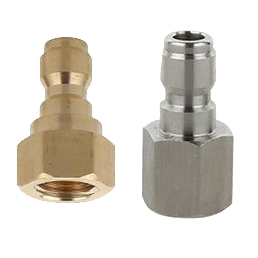 2X Pressure Washer Quick Connect Adapter Connector Coupling Heavy Duty 1/4"G 