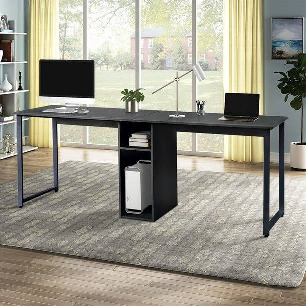 Home Office 2-Person Desk, Large Double Workstation Desk ...