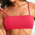 thumbnail image 5 of Women Removable Shoulder Strap Tube Tops for WomenSwimwear Tops Strapless Bikini Tube Top with Sleeves Top Bandeau Swim Top Long Tube Tops for Women Plus Size Tube Top Swimsuit Blouse, 5 of 7