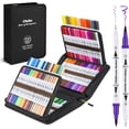 thumbnail image 1 of Ohuhu Markers for Adult Coloring Books No Bleeding 120 Colors Water-based Dual Tips Fineliner & Brush Coloring Markers for Kids Adults Beginners Draw, 1 of 9