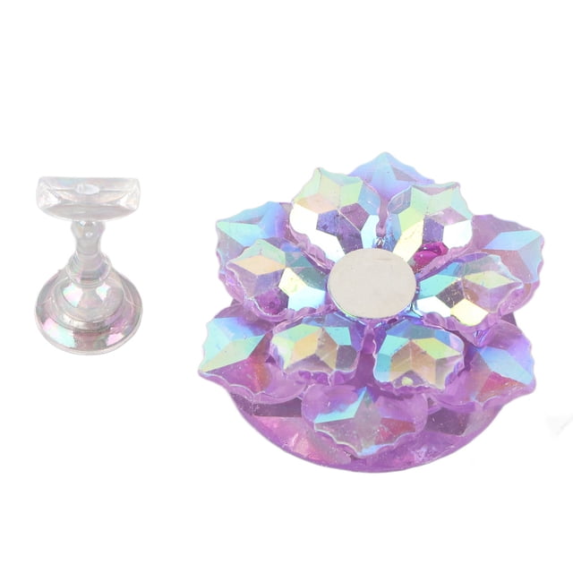 Soporte Magnético para exposiciónico de práctica de Unas con base de loto, Soporte para Puntas de Unas para Herramienta de Manicura Con Puntas de Unas Postizas, Fácil de