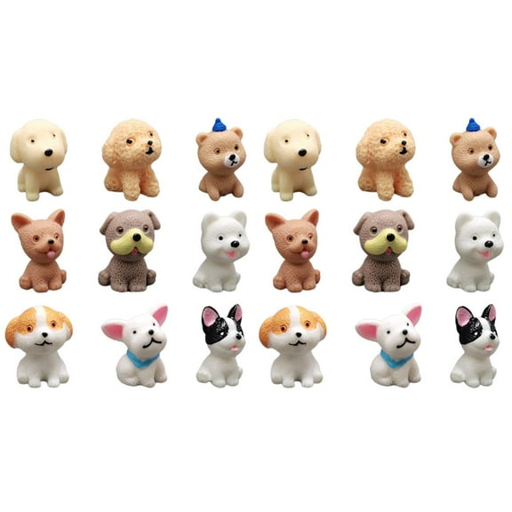 unbranded 18 pcs  Dog Figurines Mini Puppy Figures Dogs Animals Toy Desktop Resin Decor