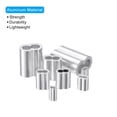 thumbnail image 4 of Unique Bargains Aluminum Crimping Loop Sleeve 8 Size 3/64''-1/4'' Double Ferrule for Wire Rope Cable Line End, Silver 322pcs, 4 of 7