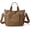 Brown, variant on Women's Canvas Tote Bag Lightweight Work Handbag Travel Crossbody Purse with Water Bottle Pocket