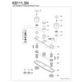 thumbnail image 4 of Kingston KB111SN Americana Two-Handle 2-Hole 8" Centerset Kitchen Faucet in Brushed Nickel, 4 of 4