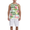 thumbnail image 4 of Gaeub Tropical Flamingo Men's Mesh Basketball Jersey, Quick-Drying Sleeveless Top S-4XL, Loose Muscle Tank Top -X-Large, 4 of 9