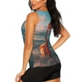 thumbnail image 3 of Balery Swimming Goggled Flamingo Camiseta sin mangas estampada ligera para mujer, tops de entrenamiento sin mangas, camisetas de yoga transpirables de secado rápido.-XX-Large, 3 of 7