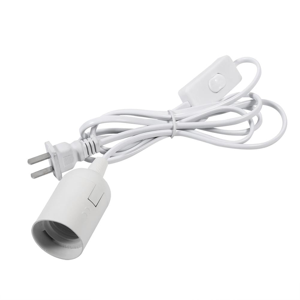 E27 6ft Plug-In Lamp Bulb Socket Cord with Switch Hanging Pendant Light Fixture 