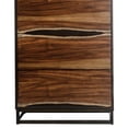 thumbnail image 3 of 4 Drawer Split Wood Paneling Chest with 2 Tone Design, Brown, 3 of 4