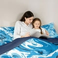thumbnail image 5 of Homewish Abstract Marbling Watercolor Full Size Comforter Sets 3-Piece for Kids Teens Adults,Gradient Ombre Marble Bedding Comforter Set,Mountain Fluid Lightweight Bedding Sets, 5 of 8