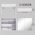 thumbnail image 3 of HOMCOM Wall Mount Medicine Cabinet with Mirror Adjustable Shelf 2 Doors, 3 of 9