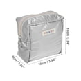thumbnail image 2 of Women Travel Cosmetic Bag for Vacation Camping Outdoor Activities Silver Tone Oxford Cloth, 2 of 3