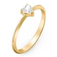thumbnail image 3 of Heart Birthstone Ring - Cubic Zirconia / White Topaz (April), 3 of 6