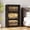 Black, variant on Collapsible Stackable 660QT Storage Bin with Lid, 4-Pack Rolling Cabinet with Doors for Garage & Home, White, 30"W x 19.7"D x 65.9"H
