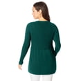 thumbnail image 2 of Jessica London Women's Plus Size Ribbed Baby Doll Tunic Sweater, 2 of 4