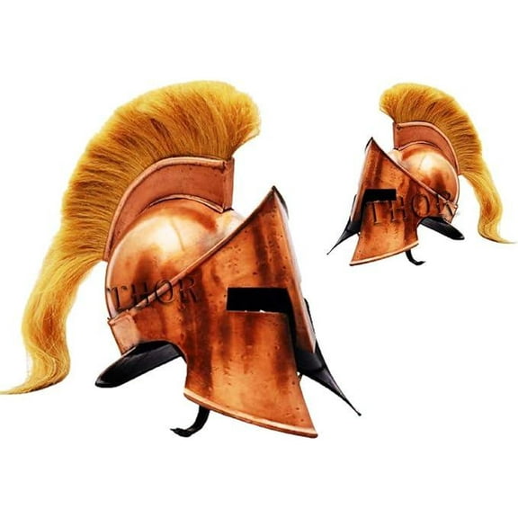 Medieval King Leonidas Armor 300 Spartan Roman Helmet W/Plume Rustic Vintage Home Decor Gifts